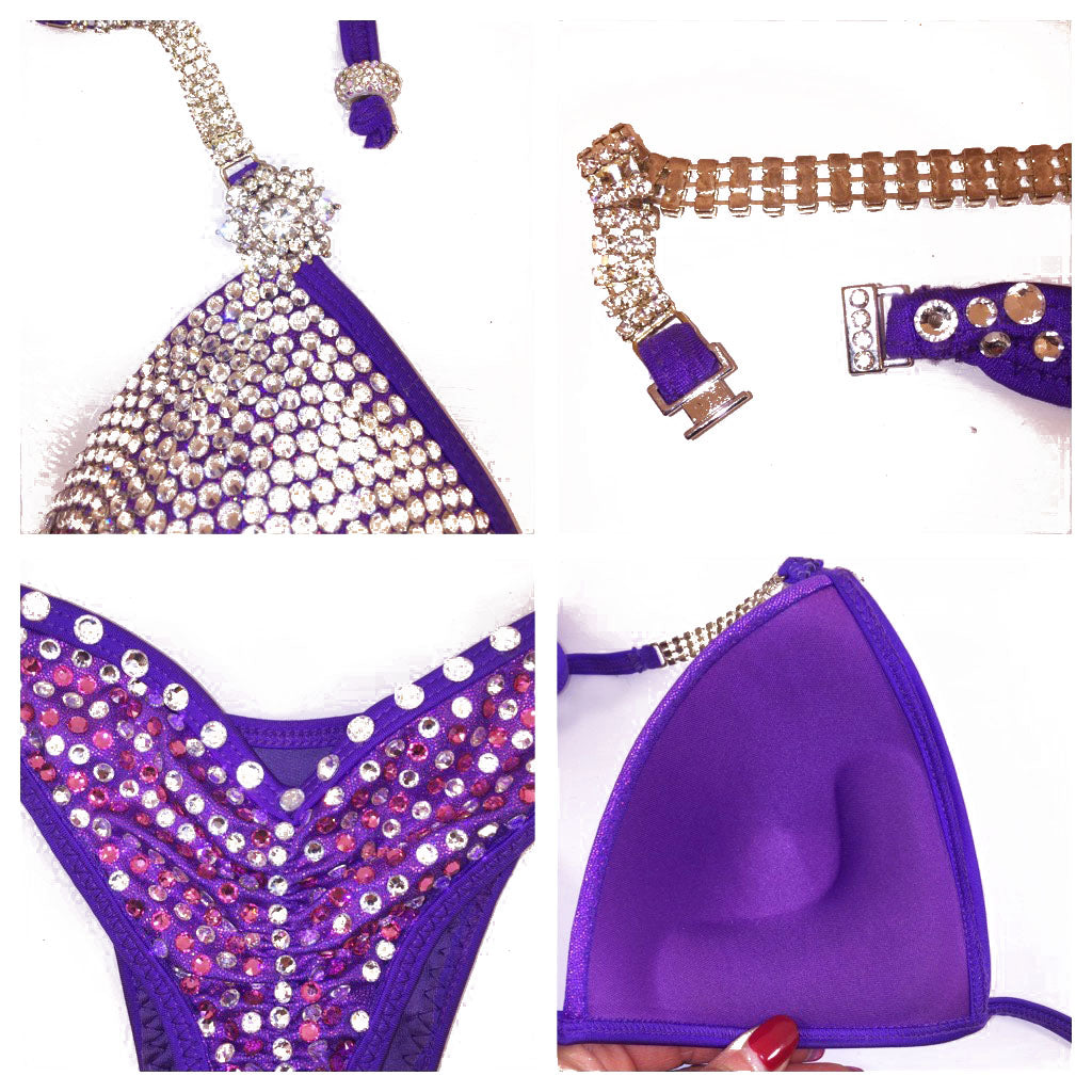 Pink Purple Swarovski® Crystal Suit