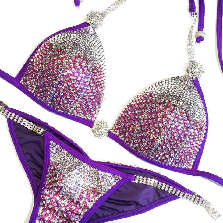 Pink Purple Swarovski® Crystal Suit