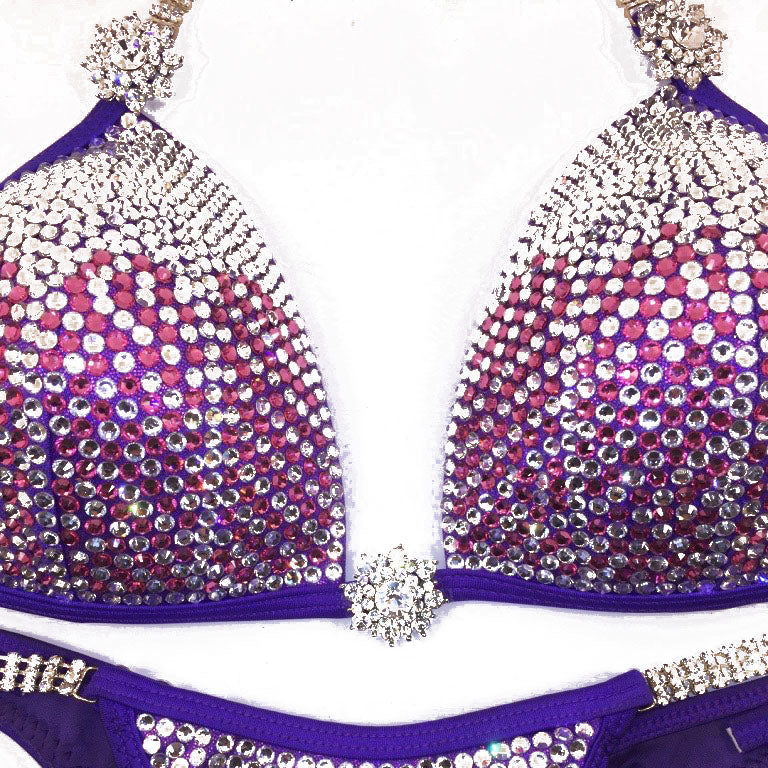 Pink Purple Swarovski® Crystal Suit