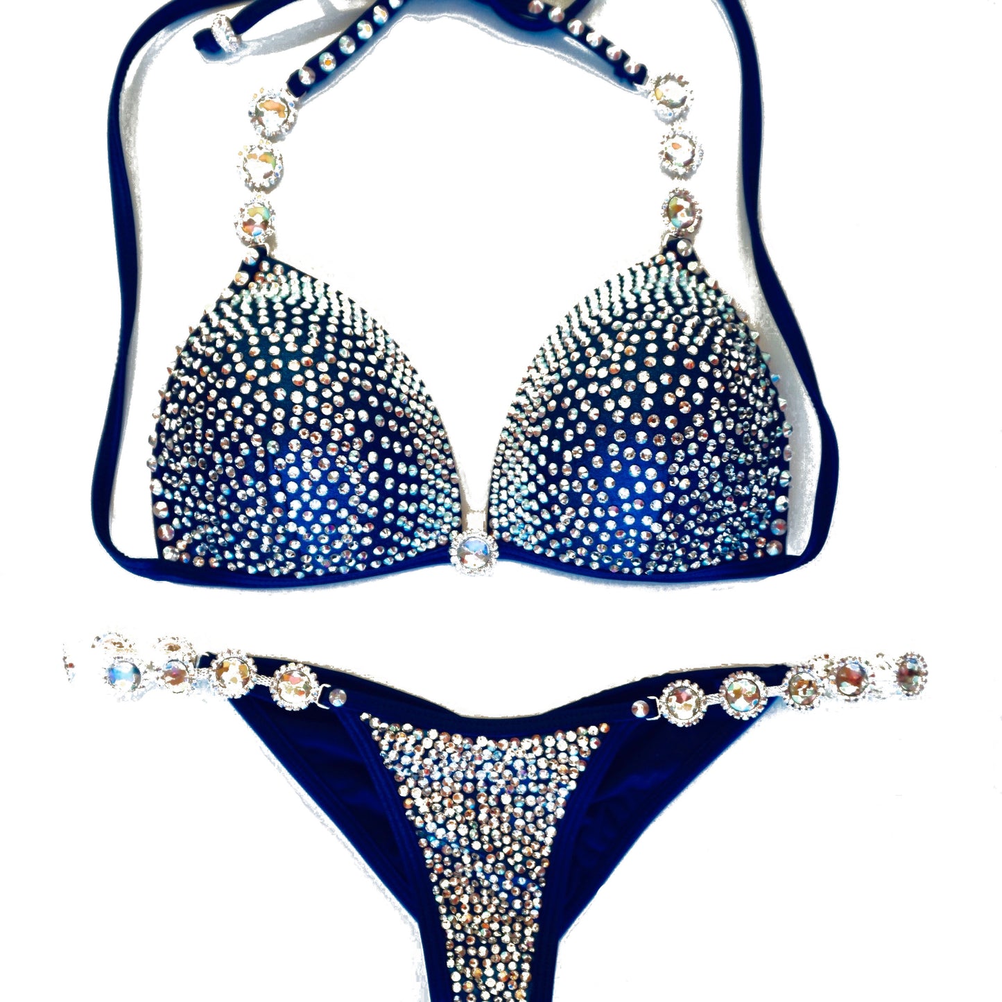 Navy Blue Crystal Suit