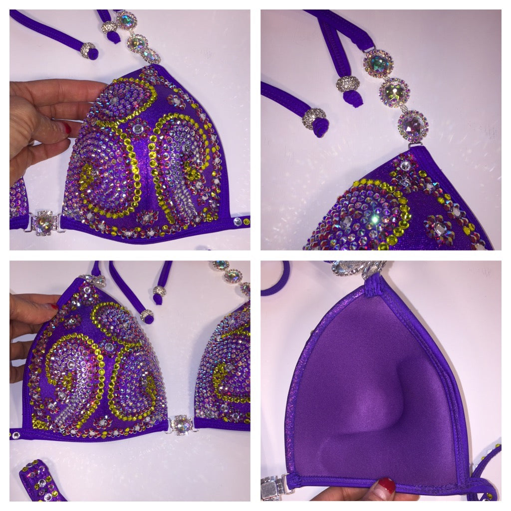 Purple Pink & Yellow Scroll - MyProSuit