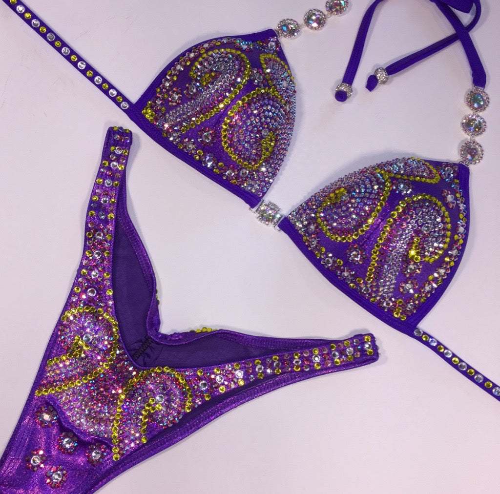 Purple Pink & Yellow Scroll - MyProSuit