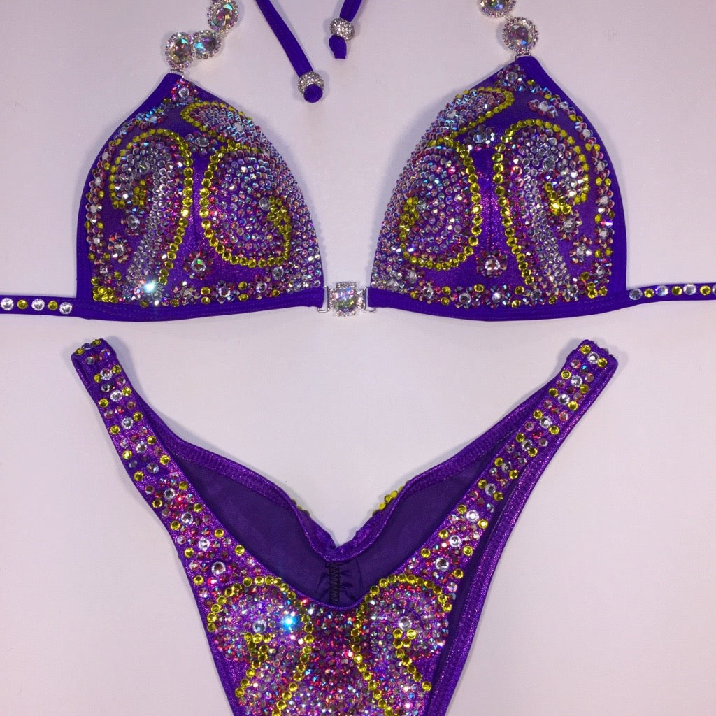 Purple Pink & Yellow Scroll - MyProSuit