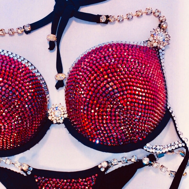 Swarovski® Crystal Siam Red Mega push-up - MyProSuit