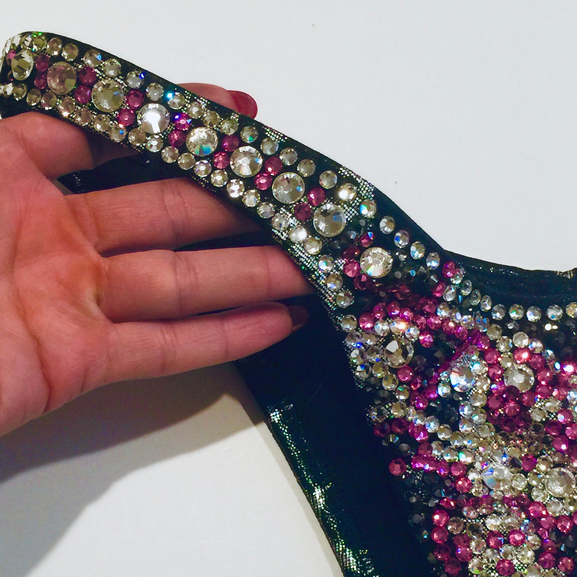 Scroll Black, Pink & Crystal Suit - MyProSuit