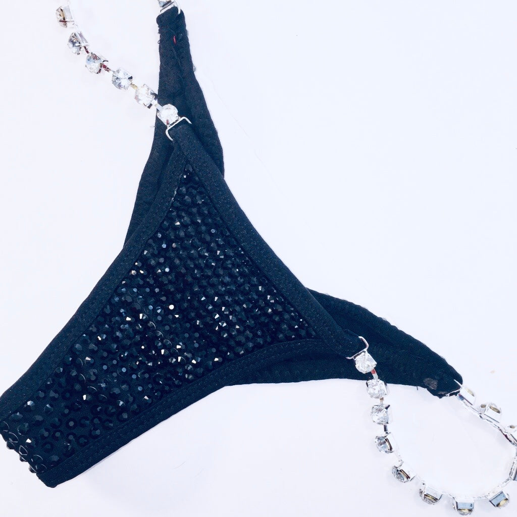 Black Swarovski® Crystal Stage Bikini - IFBB NPC Pro MyProSuit