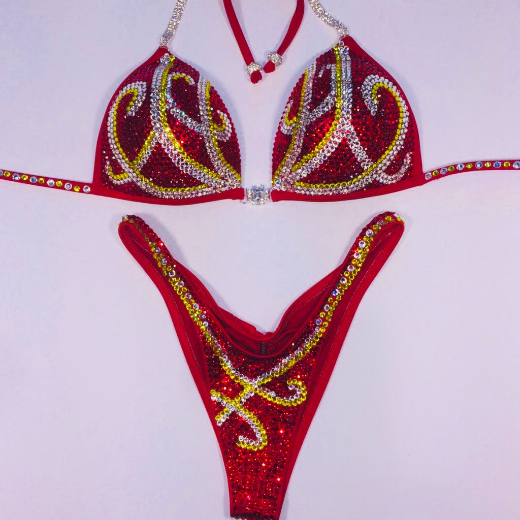 Red & Yellow Crystal Suit - MyProSuit